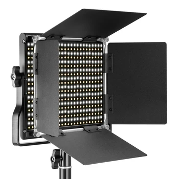Neewer 3200-5600K US/EU Plug Dimmable Bi-color 660 LED U Bracket Barndoor Video Light CRI 95for Studio/YouTube/Photography/Video