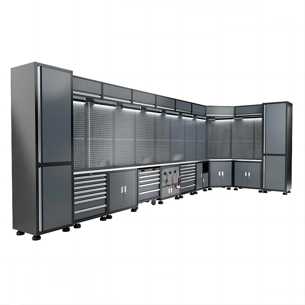 Modern Modular Tool Cabinet Steel Storage Workbench Heavy Duty Garage Tool Chest Customizable