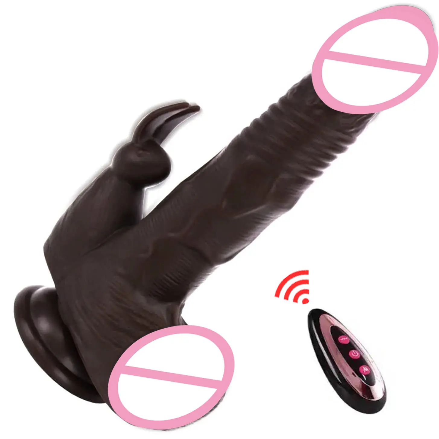 4 in 1 Realistic Dildo Thrusting Dildos Vibrator 9 Vibrations Tongue  Licking Vibrating Dildo for G Spot Anal Sex Toys for Women