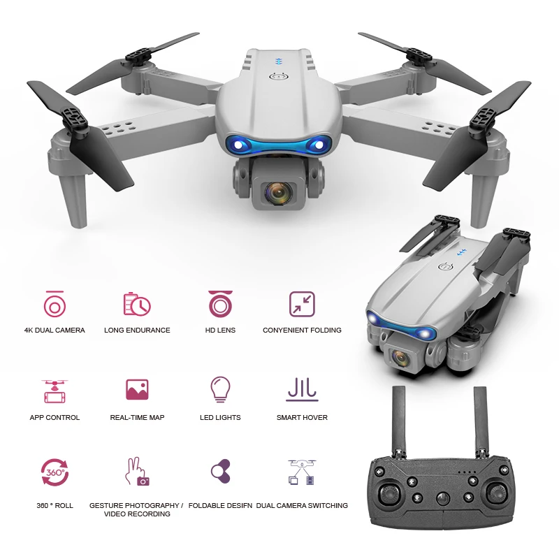 Mini Drone With Camera With 4K 4K Video Camera HD Fpv Rc Kid and Adult Quadrupter Professional UAV Toy Cameras Small Drones