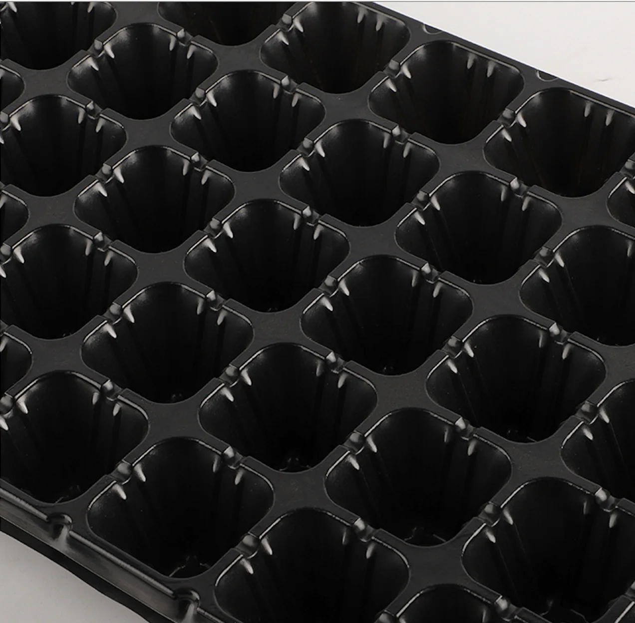 Black Plastic With 48 Cells Per Sheet Black Plastic - 5 Sheets Of 48 Planting Cells Each For Seed Starting Garden Tray Inserts - Foto 2