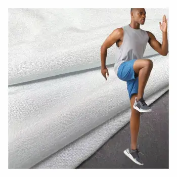 Biodegradable Silky moisture absorb quick dry 100% PLA single jersey  for GYM TOPS