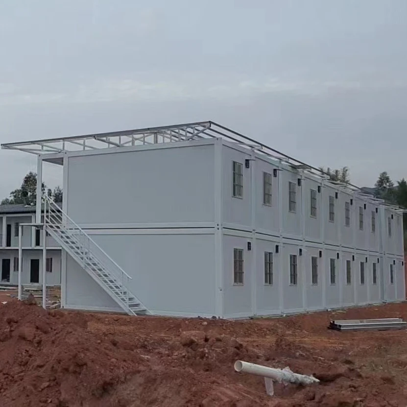 Two Story Flatpack 2 Bedroom Modular Cheap Home Tiny House Prefab Modern Container House with Bathroom for Sale