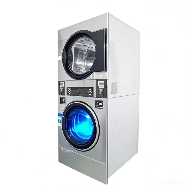 Okaiyou Commercial Laundromat Stainless Steel Parts Stackable Washer Dryer Components Washing Accessories