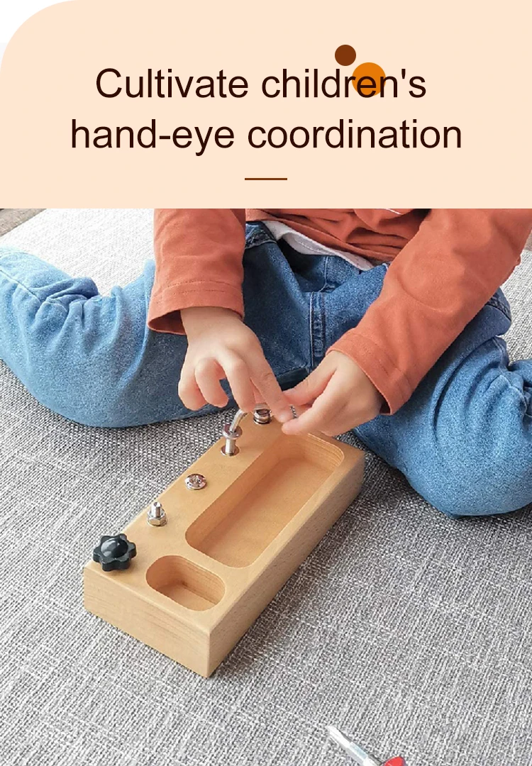 Tools Montessori Wooden Inspired Kids Basic Skills Educational Learning Toys For 3+ Year Old