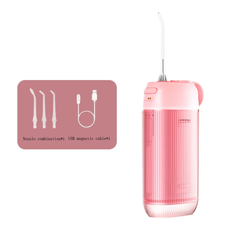 Pink Advanced Portable Water Flosser - USB Rechargeable Cordless Oral