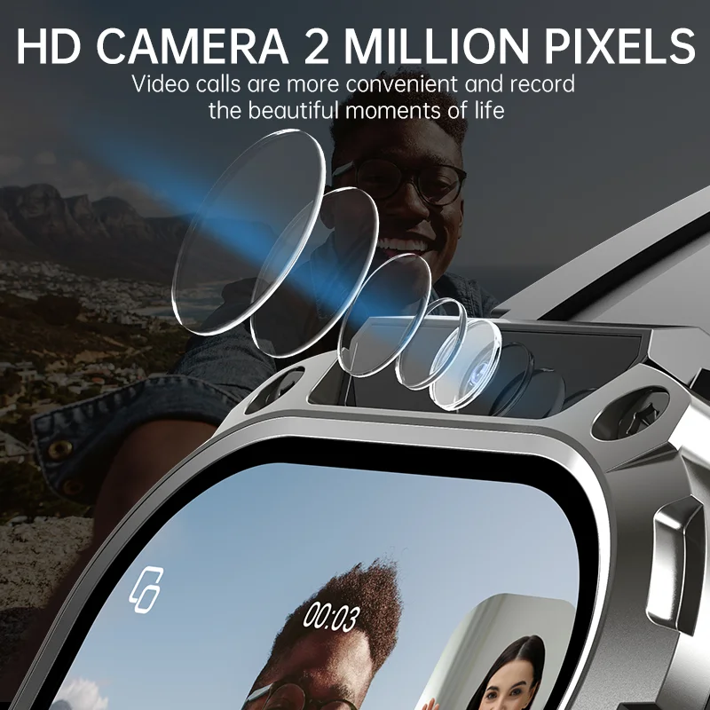 4G SIM GPS Smartwatch for Men 2G+16G Android 200W Camera Wifi Wireless Call Music Play I aperçu 2