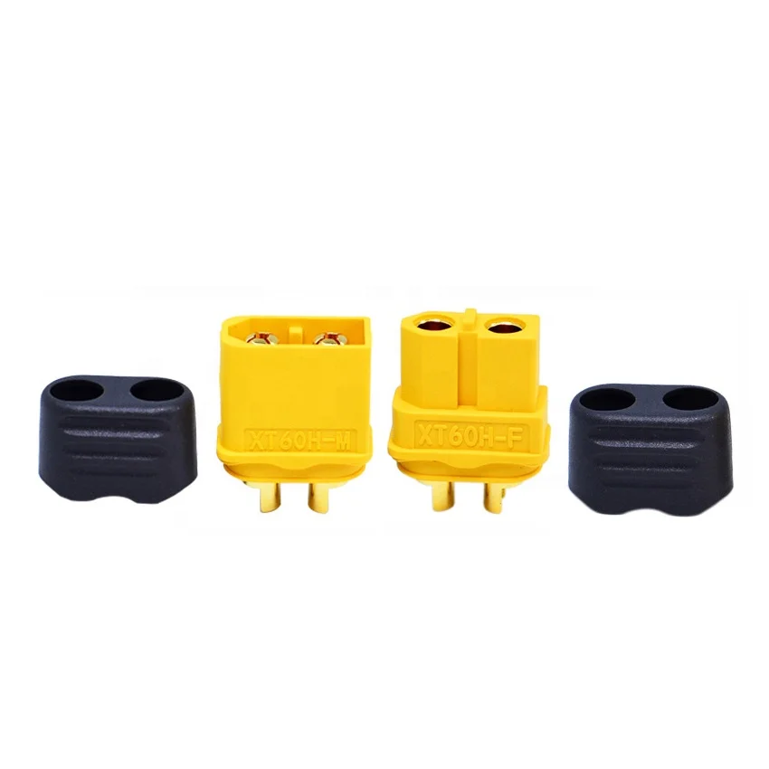 JIECHUN Amass MR60 Lot de 2 adaptateurs mâles vers femelles avec câble de calibre 12 AWG haute intensité pour batterie Lipo RC