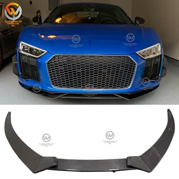 Carbon Fiber Front Lip Splitter Performance Parts Body Kit for Audi R8 Coupe V8 V10 16-19