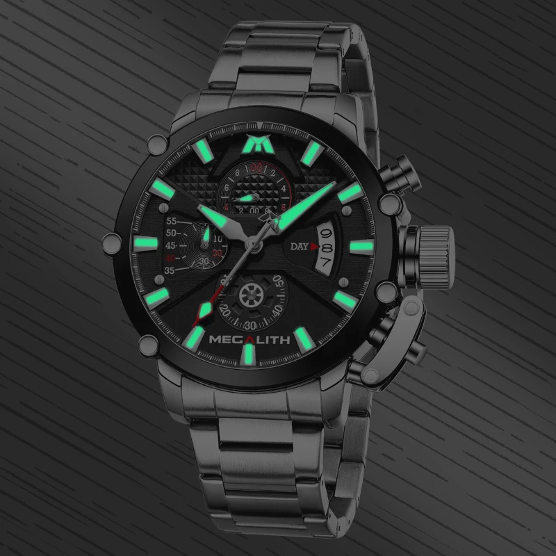 MEGALITH 8219 Chronograph Quartz Waterproof