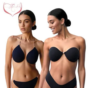 Small Breasts Enhancement Strapless Bra Anti-Exposure Seamless Bra Solid Pattern for Wedding Dresses Wedding Invisible Bra