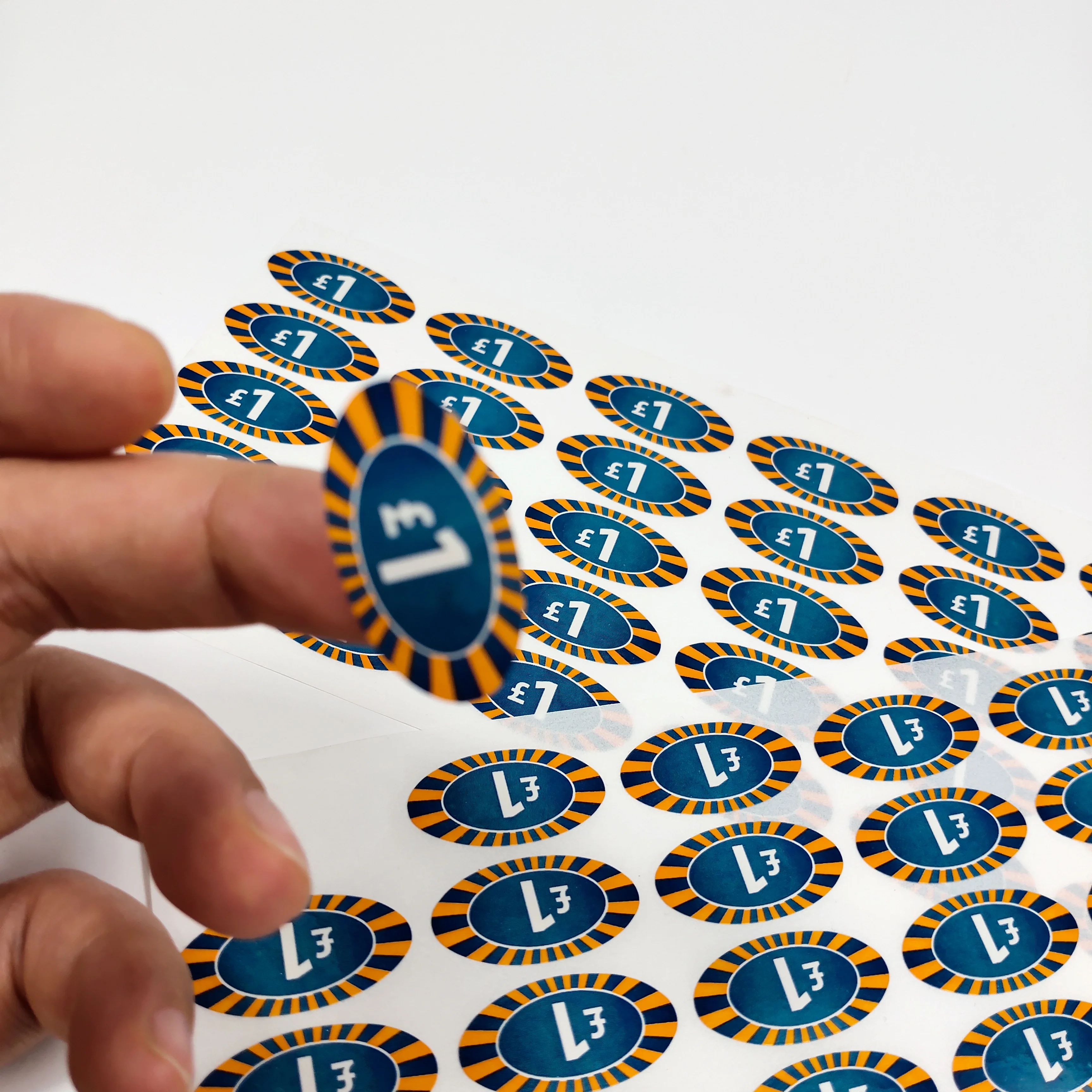 customized logo made label holographic sticker rainbow effect