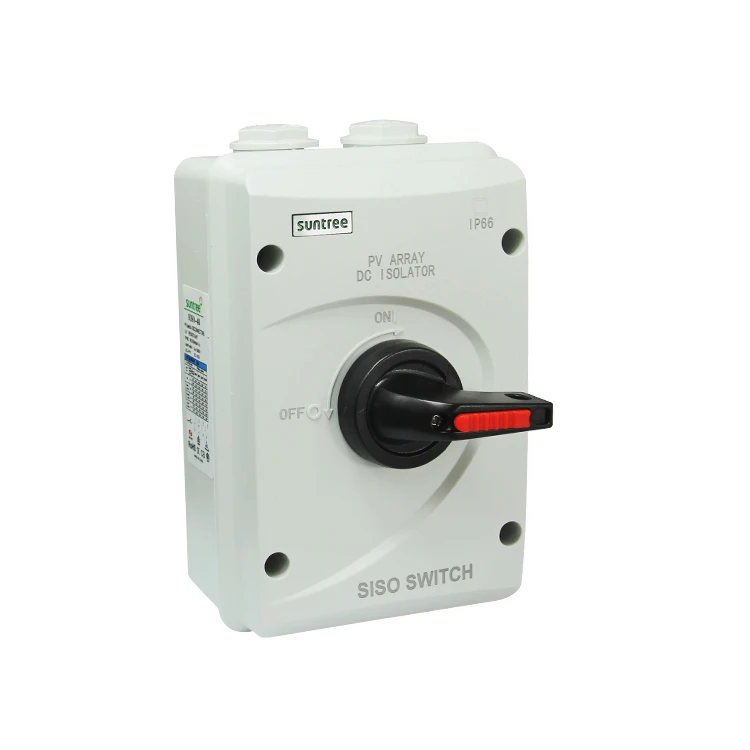 1000VDC Disconnect Switch for Pv System Suntree IP66 Dc Disconnect Switch Waterproof Disconnect Switch