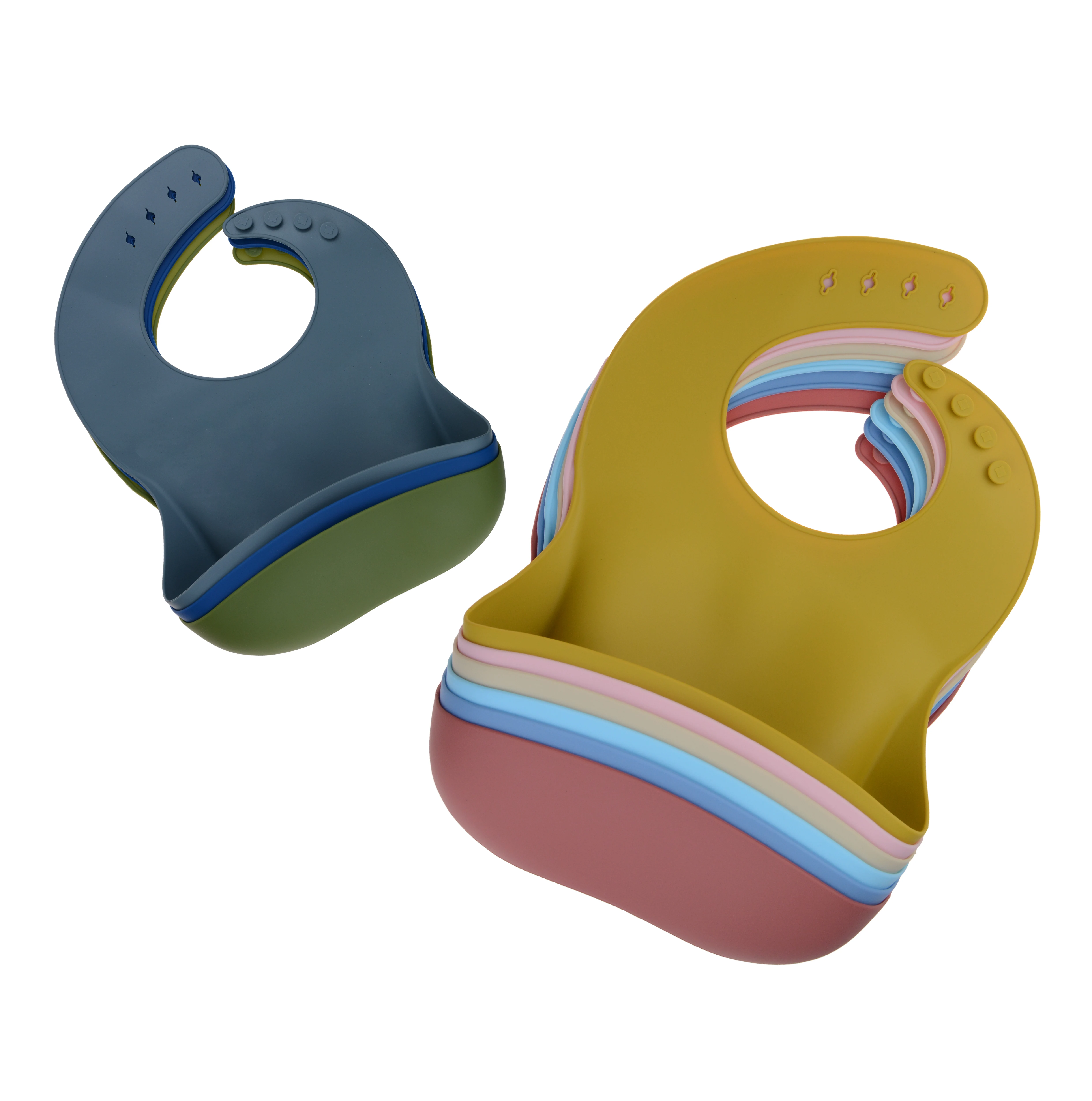 многоразовые еда-класс Новорожденный ребенок регулируемый водонепроницаемый детские нагрудники силиконовые