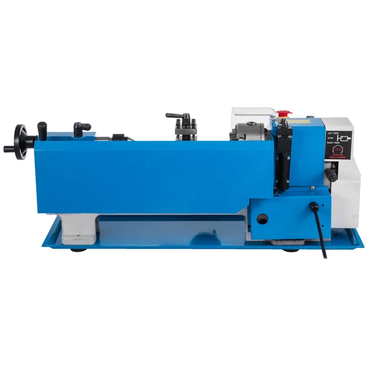 0618 Small Mini Lathe Machine Manual Bench Metal Mini Lathe with a Movable Lamp