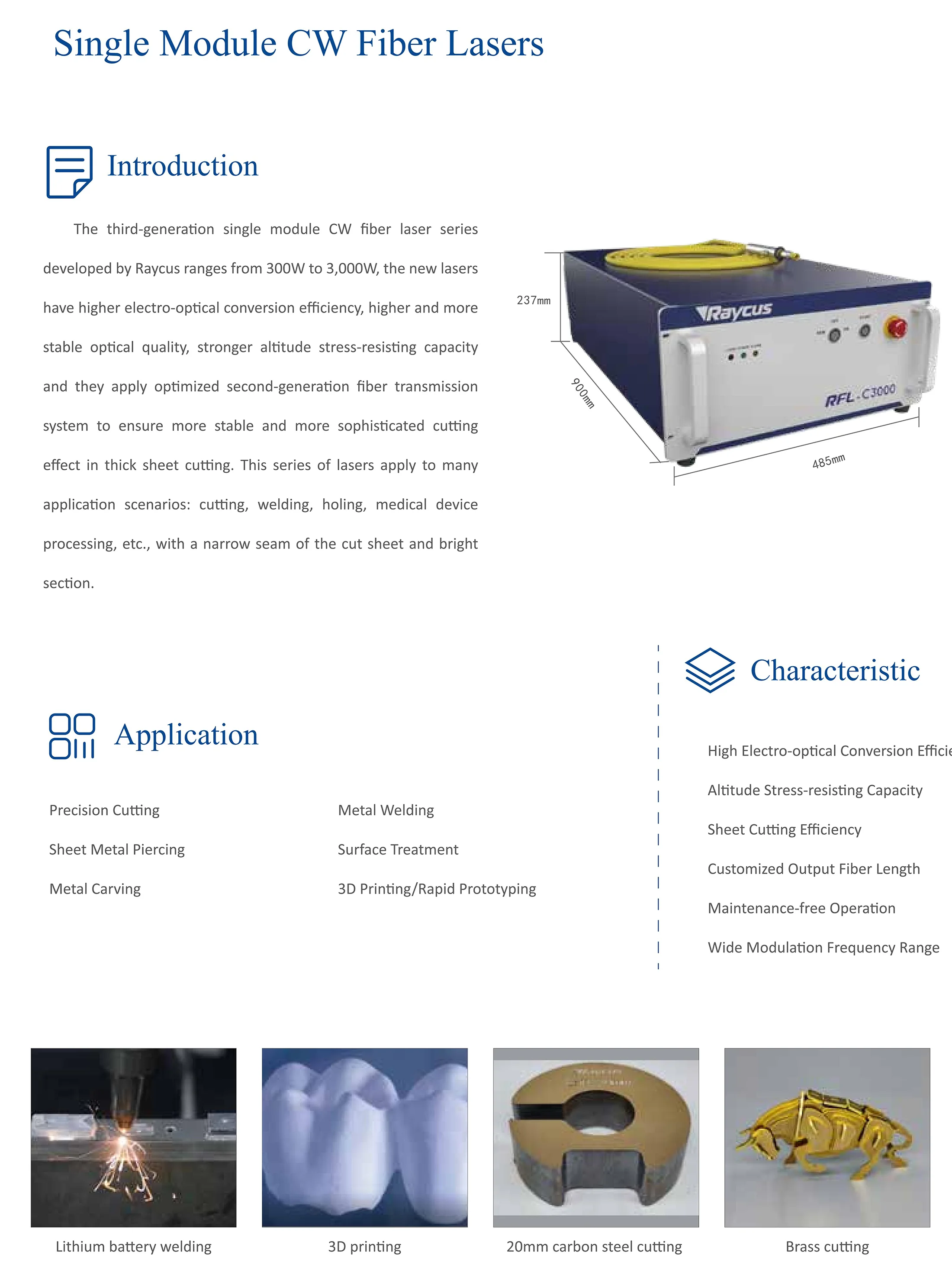 光纤激光切割机用3000w 3kw单模块raycus激光源rfl-c3000s - Buy 光纤激光源,Raycus激光光源,光纤激光源 ...