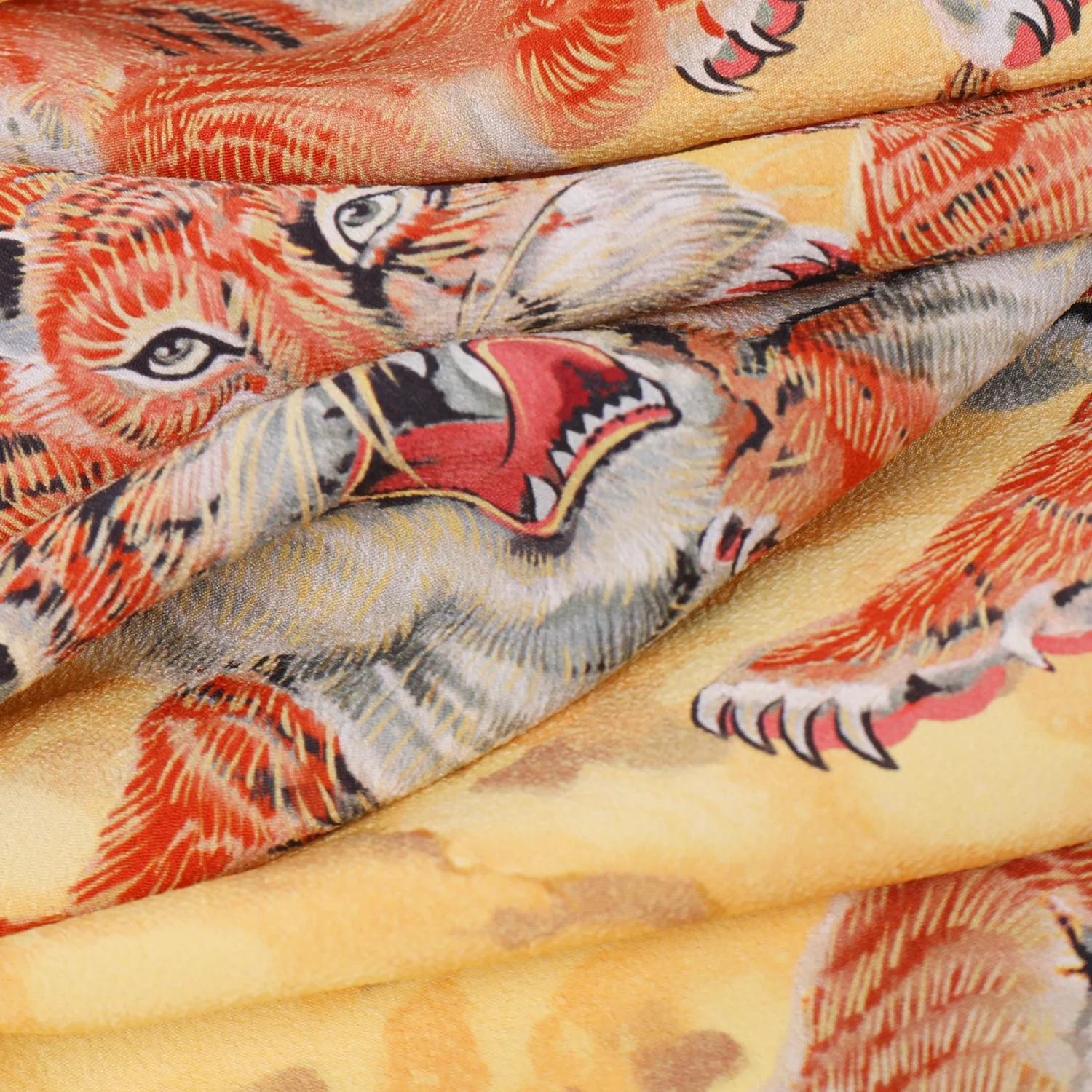 Высококачественная брендовая ткань, промытая песком, 100 прядная вискозная ткань с принтом животных, вискозная Ткань, используемая для модных рубашек