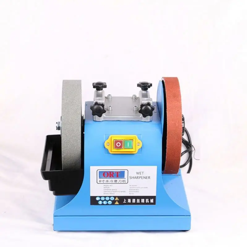 TEBAK Nts 200 Electric Double Wheel Desktop Knife Sharpener 8inch Water Cooled Cowhide Wheel Sharpener