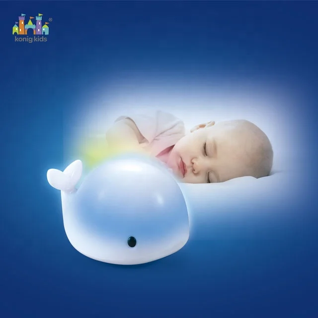 2020 New Cute Konig Kids Led Light Touch whale Dolphin Animal Push Sleeping Toy Baby Night Light