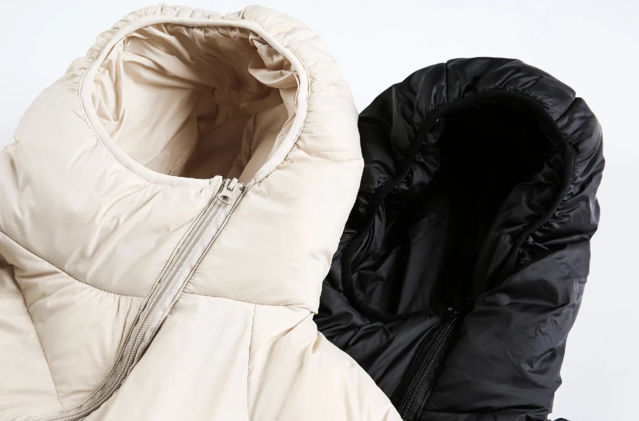 SALATI Custom Boxy Fit Asymmetric Two-way Zipper Puffer Jacket Fashion Deconstruction Mens Winter Coat Premium Streetwear Unisex gallery 3
