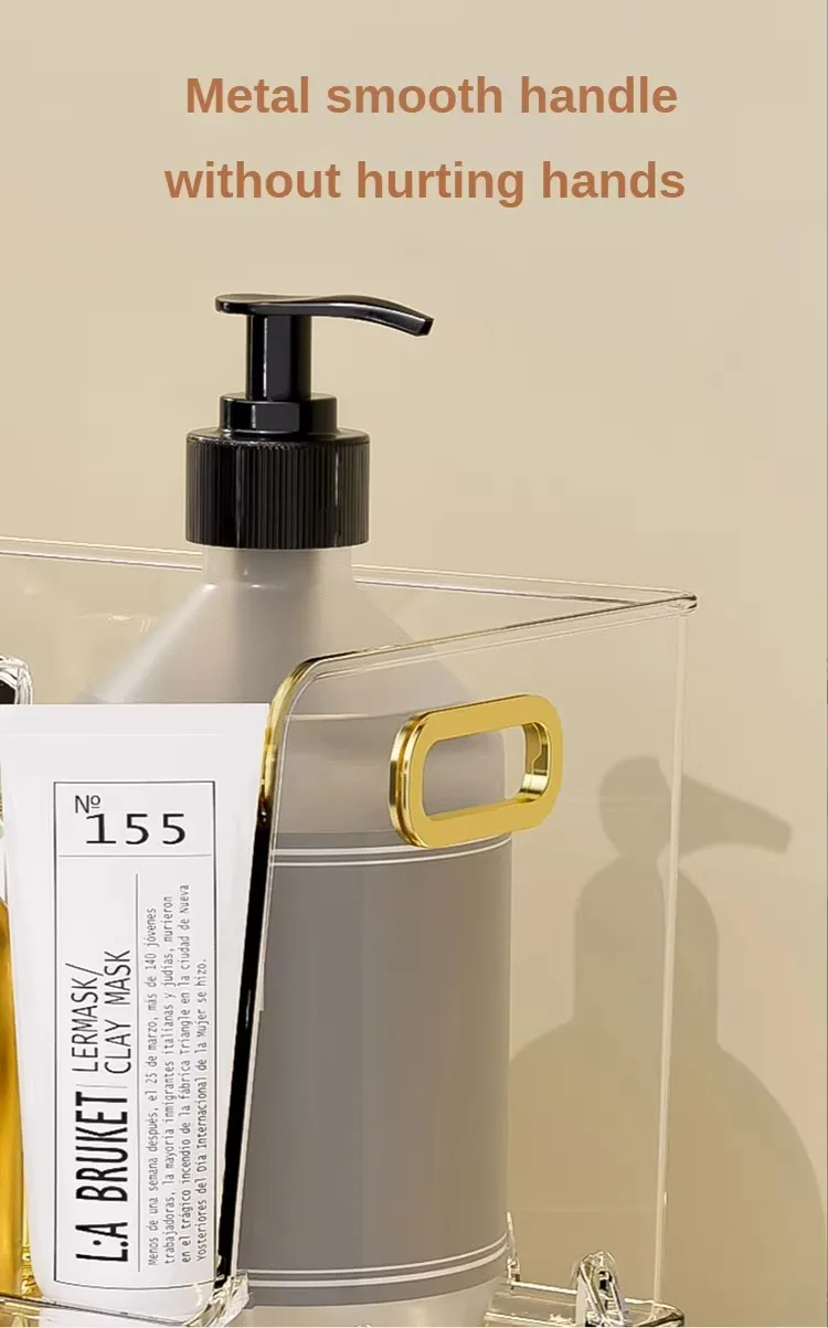 Transparent Stackable Plastic Desk Organizer Cosmetic Storage Box and Makeup Organizer factory