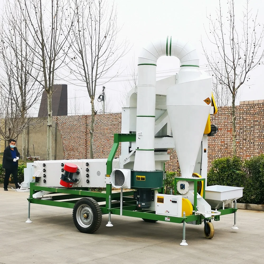 Air Screen Seed Cleaner Grains Cleaning Grading Plant with Air Sucking Part and Vibration Screener
