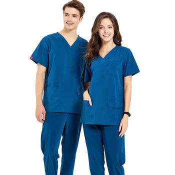 ANNO Wholesale Medical Scrub Vendors Stretch Nurses Fabric for Hospital Uniform Men and Women Reina Figs scrub Sets