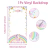 PINK unicorn theme photo background cloth