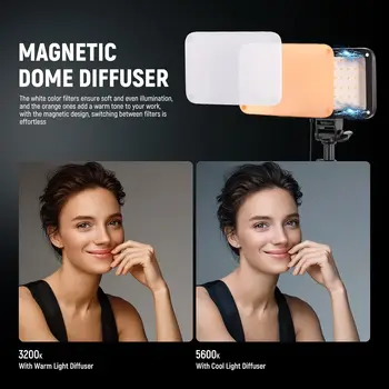 NEEWER Basics 2 Pack LED Video Light Panel Lighting Kit, Bi Color Dimmable Portable Studio Lights with Stands & Filters detail image