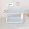 Blue rectangular double-layer storage rack