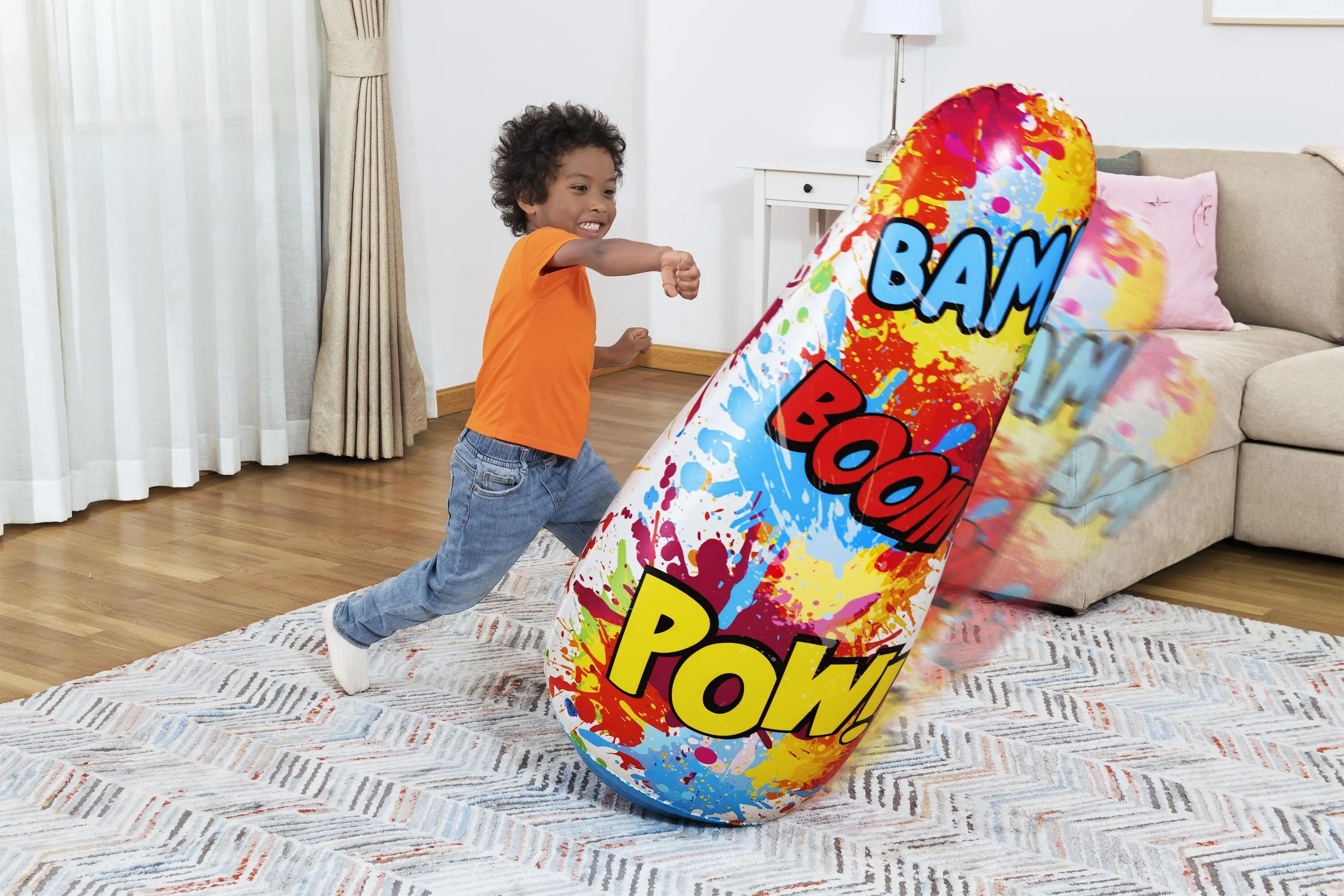 Bestway Comic Blast Kids Inflatable Bop Bag - Fun & Stability