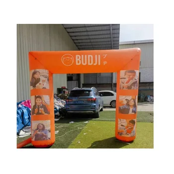 Turbo Pizza Restaurant Advertising Square Inflatable Arch Personalized Inflatable Arch Printing 3m Wide Inflatable Led Arches