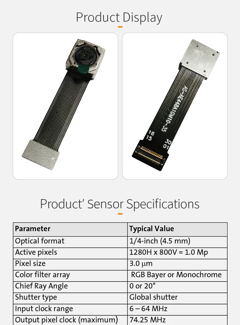 DGZX 1MP MIPI HD Global Shutter Camera Module插图1