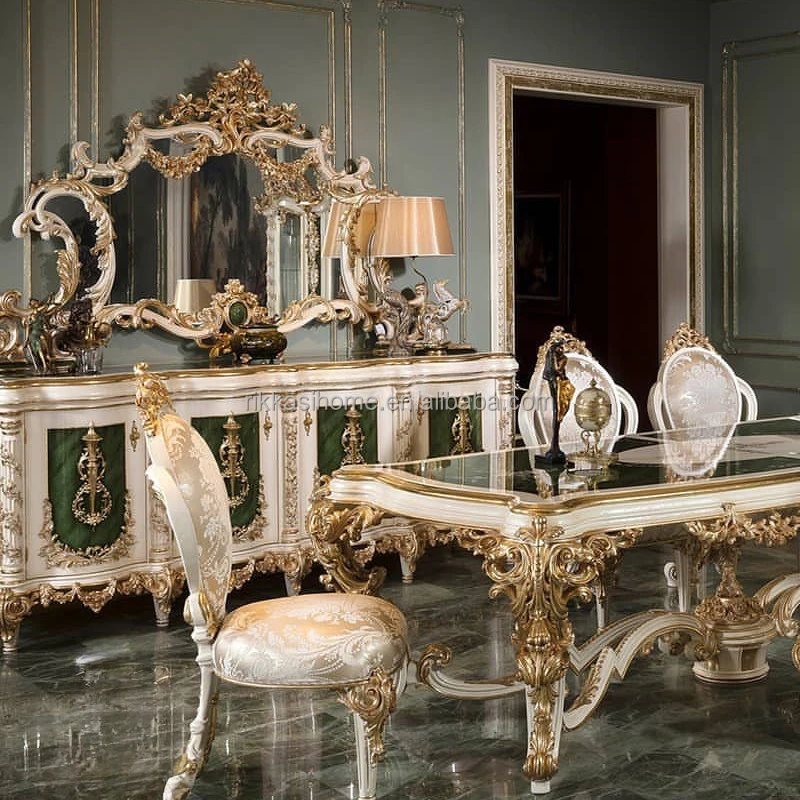 Antique French Style Living Room Furniture Set Solid Wood Carved