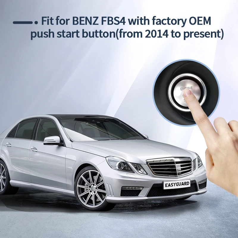 EASYGUARD Smart Key PKE Kit Fit for Benz with Factory OEM Push Start Button Trunk Release