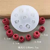 Mixed sizes of raspberry mold, semi-transparent