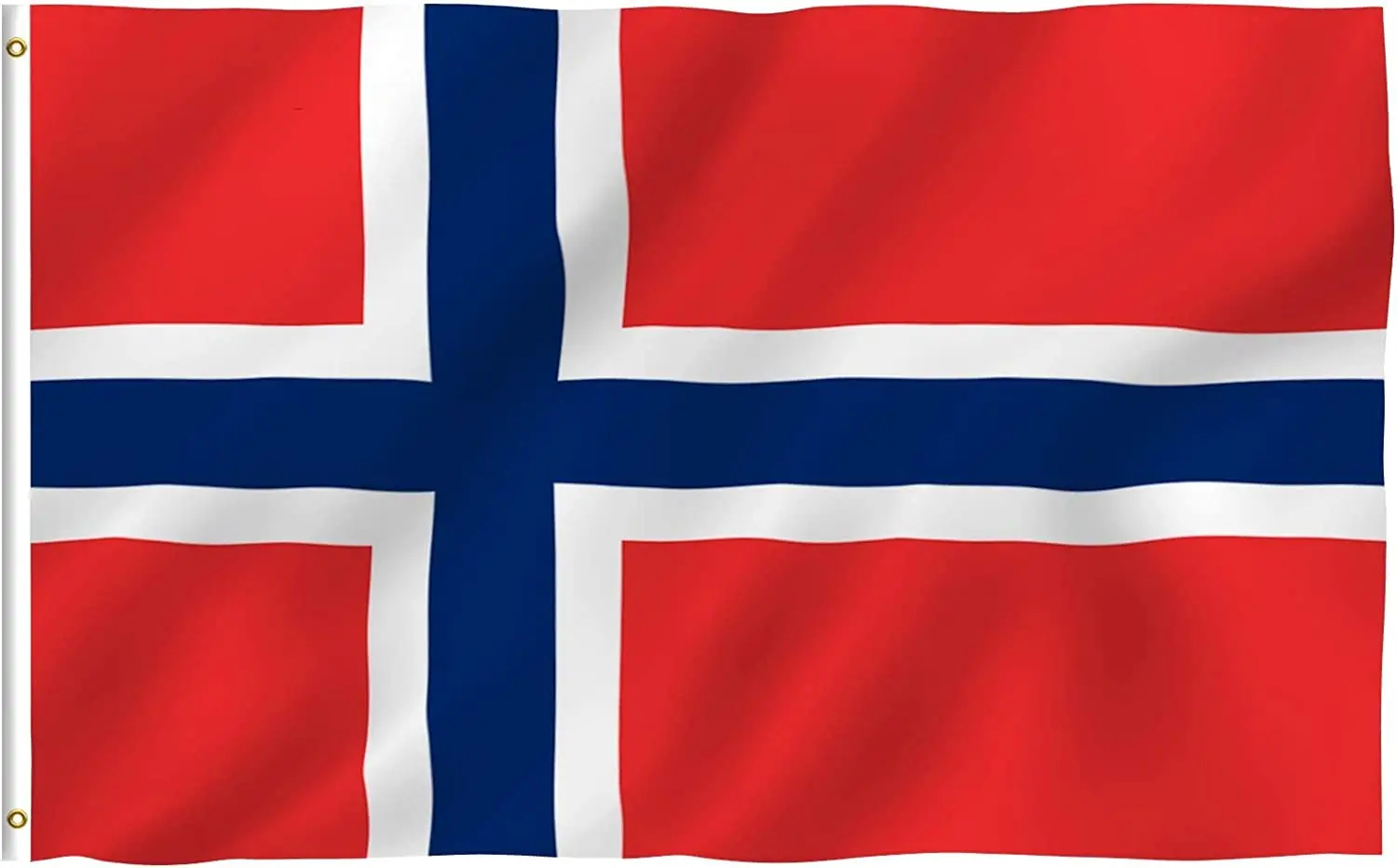 3x5Ft Handmade Promotional Norway Flag Pennant Banner Polyester Fabric Single Double Sides Brass Grommets Outdoor/Indoor Decor