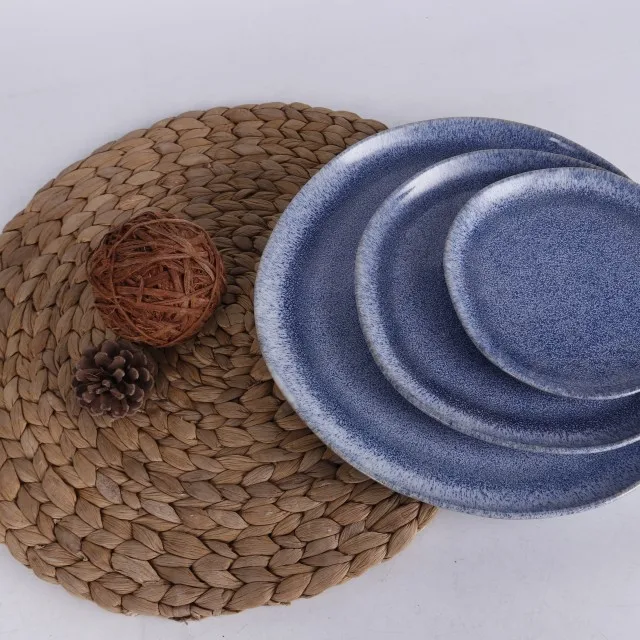 Eka Hot Selling Product Wholesale Ceramic Plates Sets Dinnerware Square