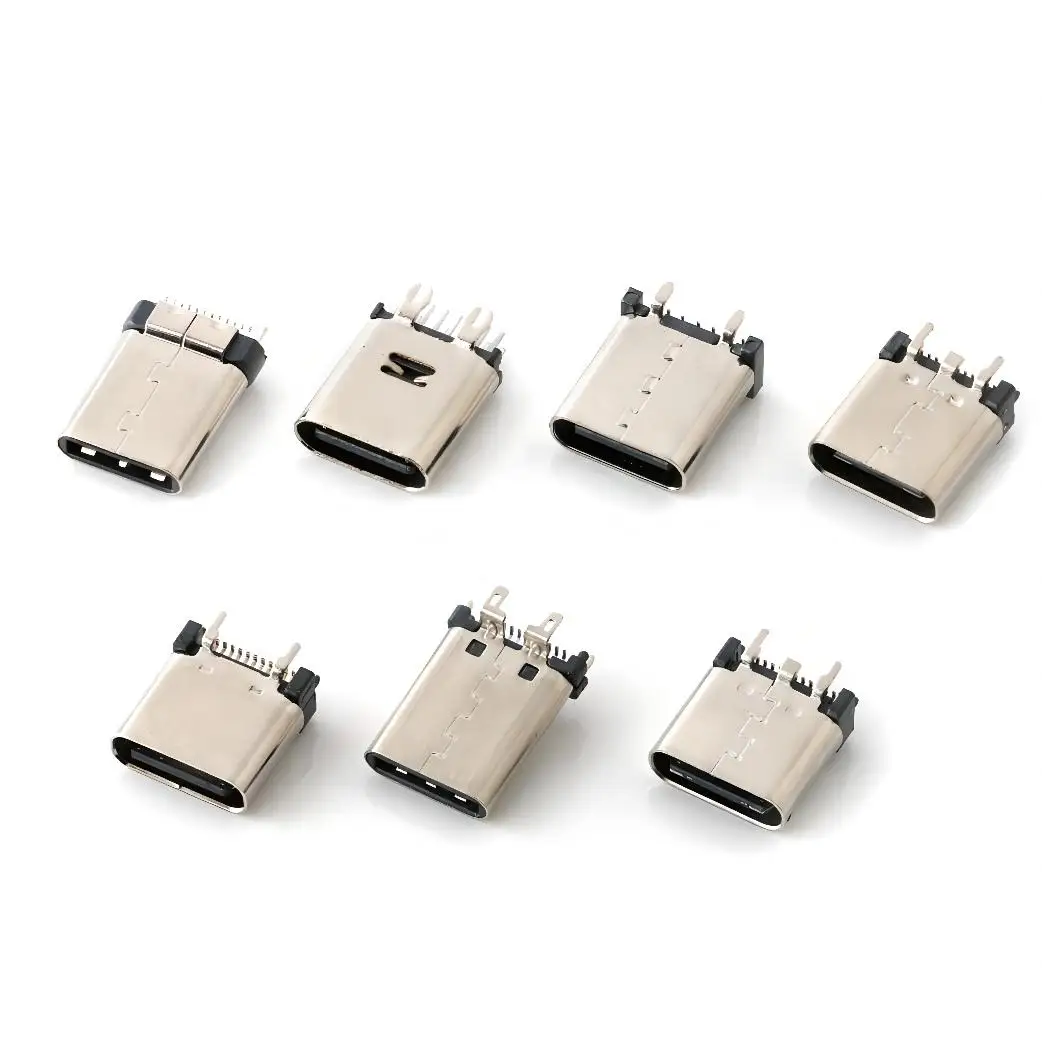 Typec 24pin Connector Vertical Smt Female 24p Usb Type C Connectors