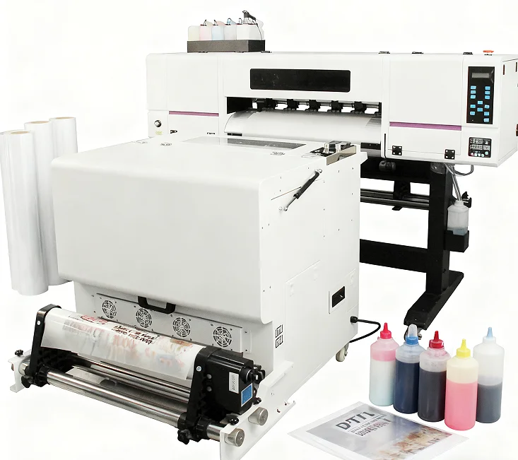 ERASUB Factory Full-Automatic DTF 2H I3200 Epson New All-in-One 600mm Print Sticker DTF CMYKW Ink Hybrid
