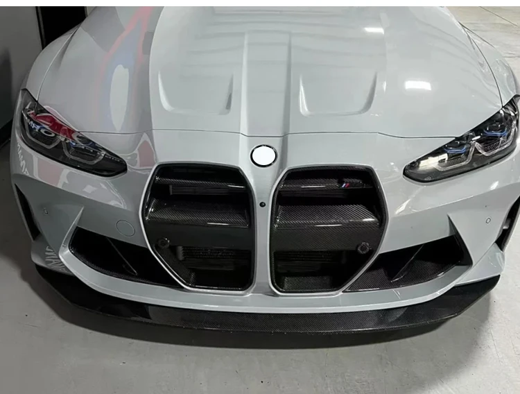 Car Grille Replacement Dry Carbon Fiber Car Front Bumper Grill For Bmw