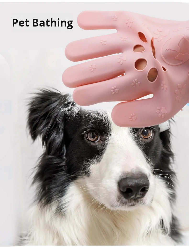 New Pure Silicone Pet Hair Removal Gloves Thickened Hair Remover Easy to Clean Cat Dog Grooming Tool for Pet Cleaning & Bathing supplier