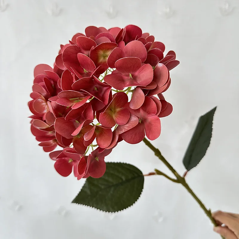 product yujia single hydrangea hot sale high quality artificial hydrangea flower wedding decorative silk cloth chinese-55