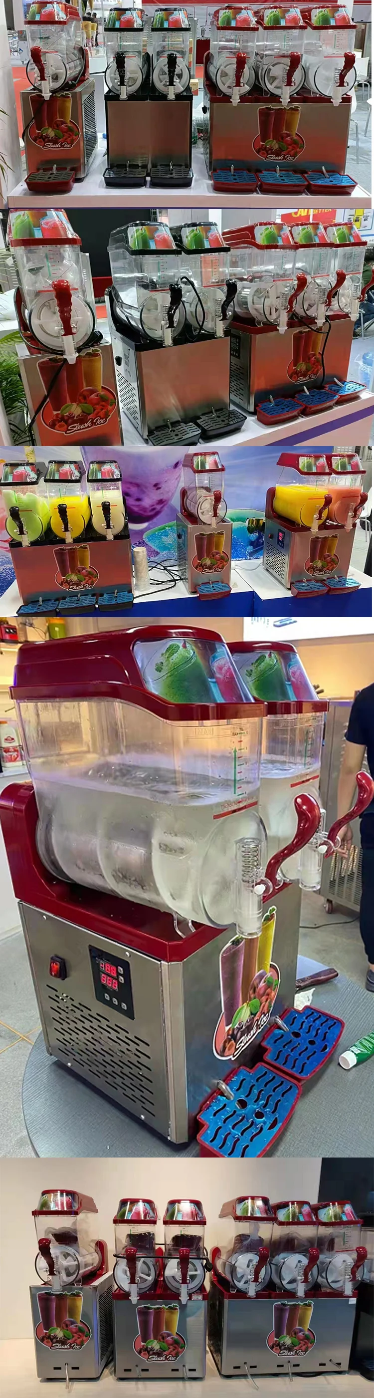 2025 Hot Selling Product - Table Top 2 Tank Frozen Slush Drink Machine ...