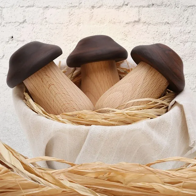 Креативный домашний декор в форме Грибов Буковый орех деревянная коробка для зубочисток держатель Индивидуальный размер
