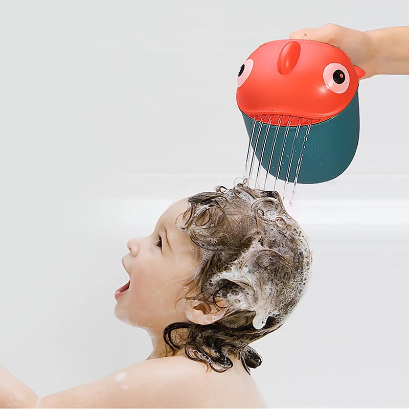 Baby Infant Bath Rinse Cup Waterfall Rinser Kids Bathing Shower Bottle Hair Wash 