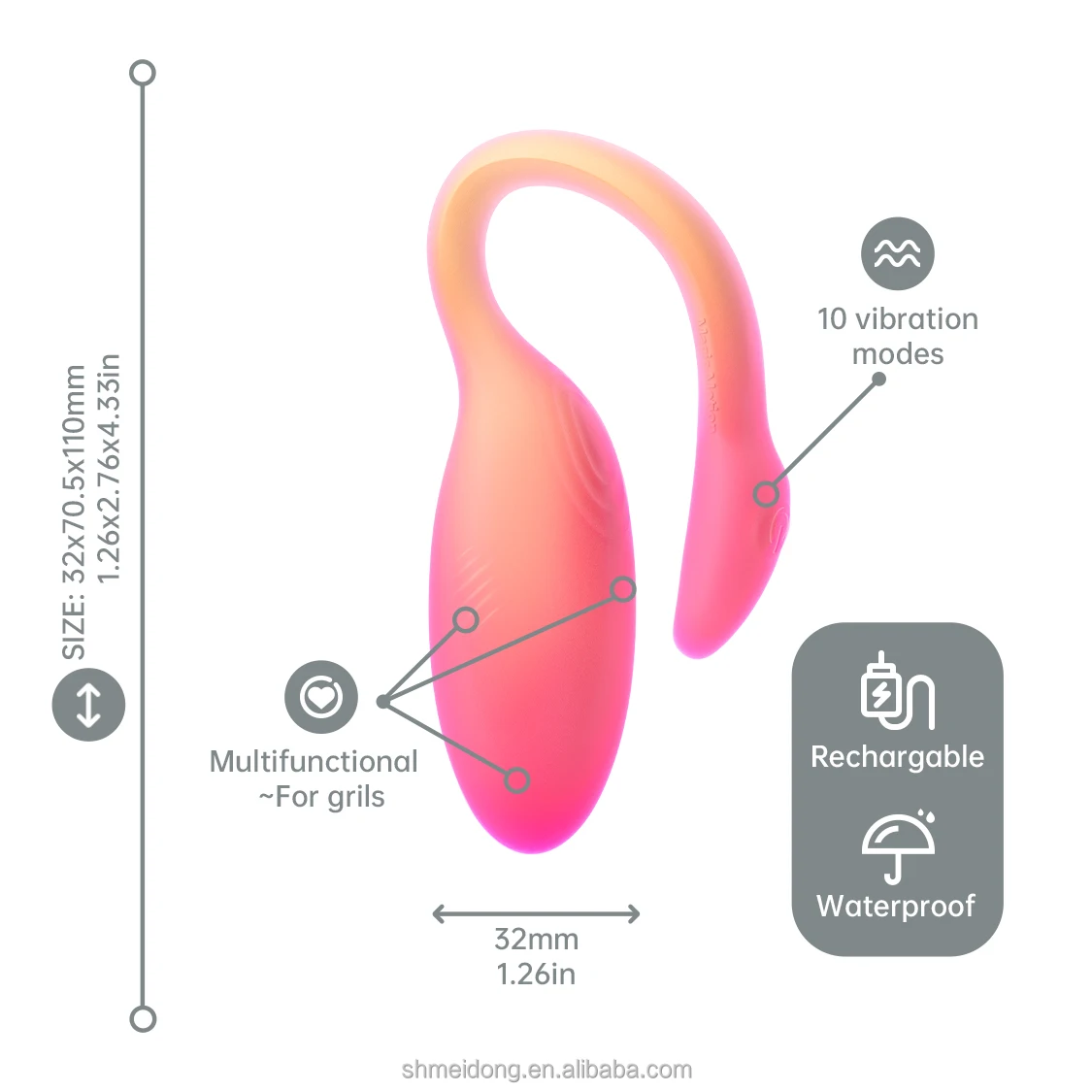 New Generation of Flamingo an Innovative Remote Squeeze Control Vibrator Adult Sex Toy Vagina Female Vibrator Sex Toys for Woman
