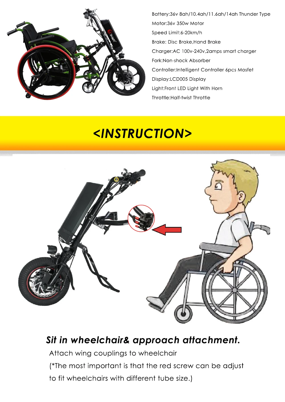 Bike Handcycle Wheelchair Electric Wheelchair With Intelligent