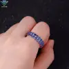 Bague diamant de laboratoire bleu