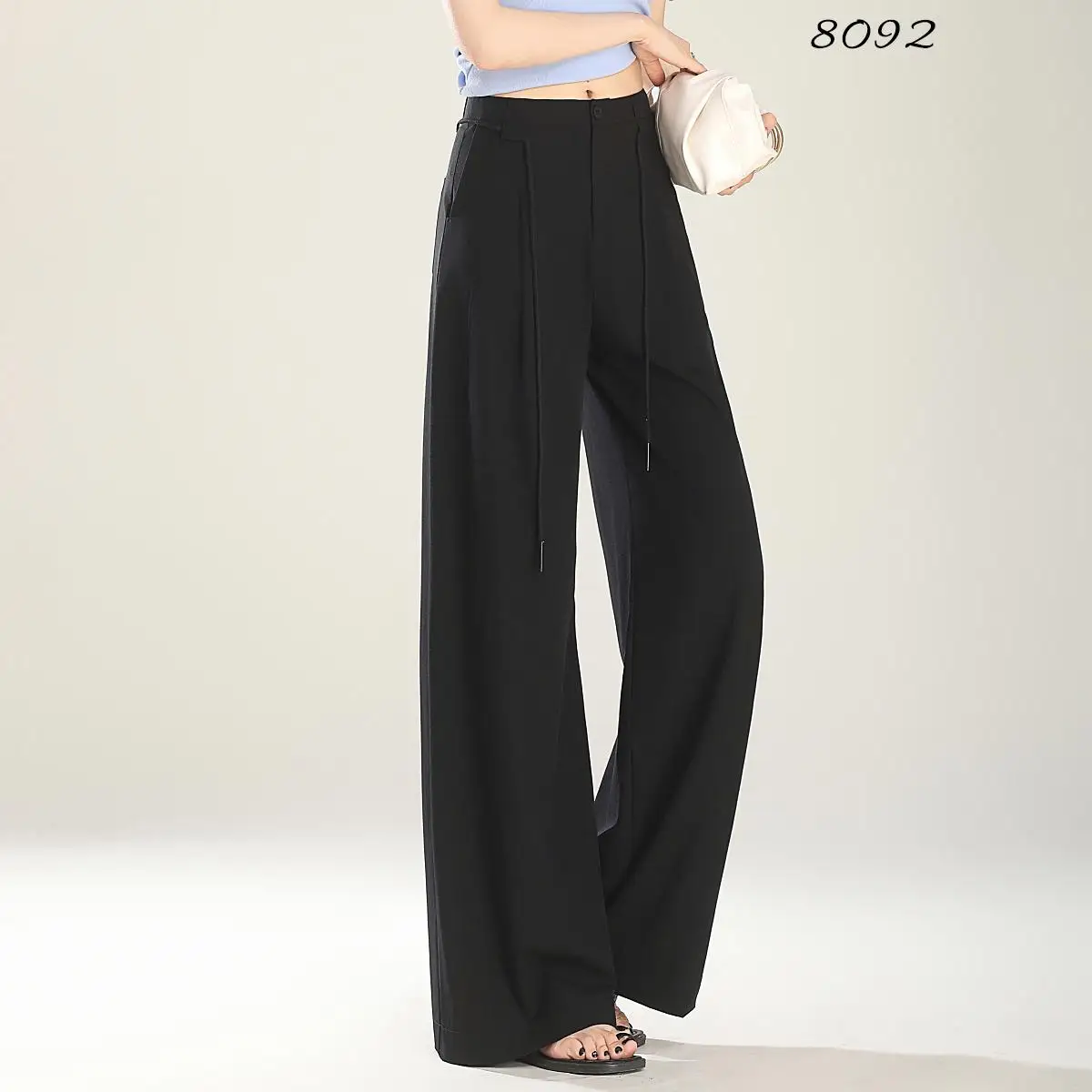2025 Spring/Summer New Loose Wide Legged Pants Slim Fit Style Straight High Waist Manufacturer Casual Pants